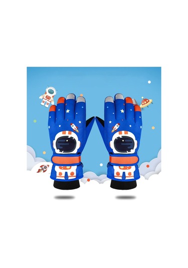 Suntek Çocuk Kayak Kış Eldivenleri Rüzgar Geçirmez Mavi-xl Mavi Xl Çok Renkli