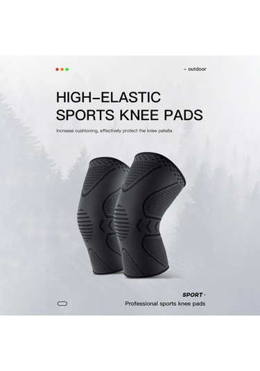 Yuntech01 Koşu Ve Bisiklet İçin Silikon Dizlik - Esnek Ve Nefes Alabilir Spor Diz Koruyucu Gri