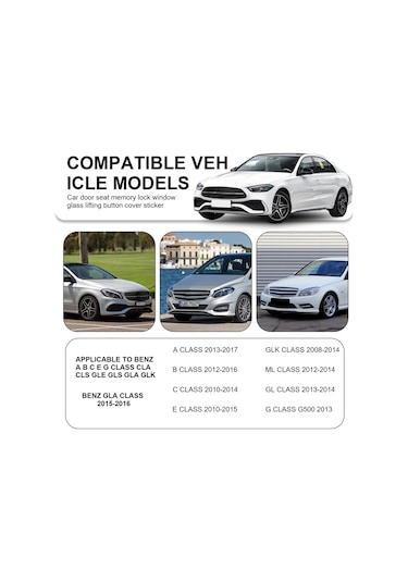 16 Adet Araba Kapı Koltuğu Hafıza Kilidi Pencere Camı Kaldırma Düğmesi Kapağı