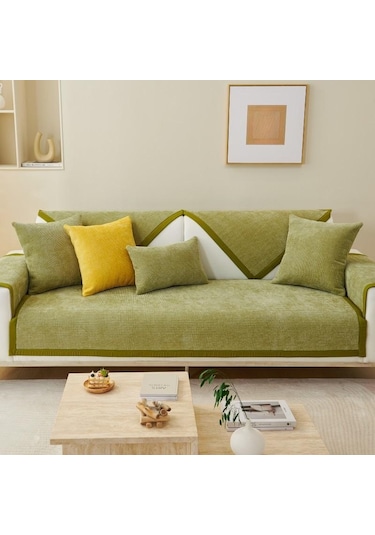 Mavi Şönil Kanepe Yastığı Dört Mevsim Evrensel Kanepe Koruyucu Mat Kapak Havlu Kaymaz Kanepe Yastık Halı Oturma Odası Dekor İçin 70x90cm s