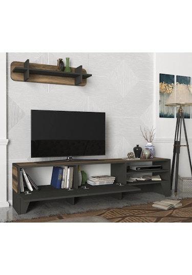 Dekorister Chester Tv Ünitesi Ceviz-Antrasit