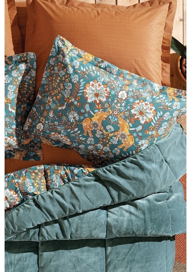 Yataş Bedding Madie Çift Kişilik Triola Set Zümrüt Yeşili Yeşil