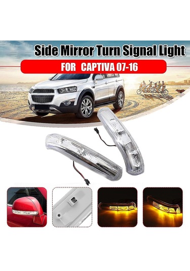 Maiyame Chevrolet Captiva 2007-2016 İçin Solak Sürücü Araçları Için 12v Sarı Led Yan Çizgi Sinyali, Ön-sağ-sol Ayna Lambası, Abs Malzeme, 2 Adet