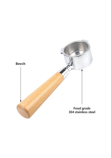 Metabagua Delonghi Ec680 / Ec685 Için 51mm Kahve Dipsiz Filtre, Çıkarılabilir Y3fbw5 Silver