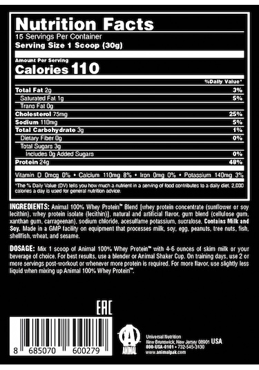 Universal Animal Whey Protein Vanilya Aromalı 454 Gr Vanilya