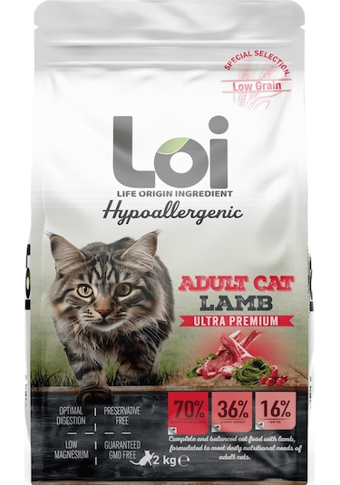 Loi Hipoalerjenik Kuzu Etli Yetişkin Kedi Maması 2 KG