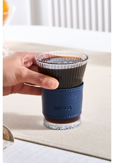 Karaca  Leather Cool Touch Latte Bardağı 210 Ml Lacivert