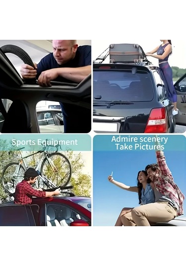 Elmpaly Araç Kapı Basamağı Gümüş, Katlanır Alüminyum Çatı Merdiveni Çoğu Araç Suv Kamyon İçin