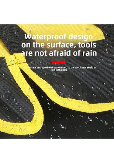 Dofolink 17" Sarı Kalın Su Geçirmez Kumaş Elektrikçi Tamirat Çanta - Dayanıklı Kumaş, Büyük Kapasite, El Taşıma Askı Yok