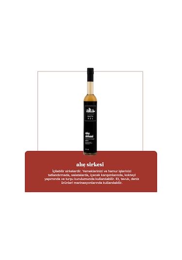Alta Naturel Doğal Fermente Alıç Sirkesi 500 ML