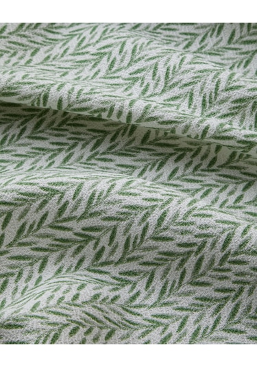 English Home Leafline Baskılı Pamuklu Çift Kişilik Pike 200x220 Cm Yeşil