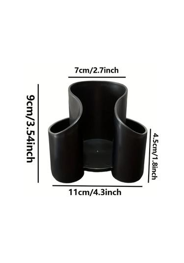 Chuangyinshop Siyah 1 Adet 3'lü Saklama Kutusu, Kozmetik Ve Diş İpi Düzenleyici, Banyo Aksesuar Siyah