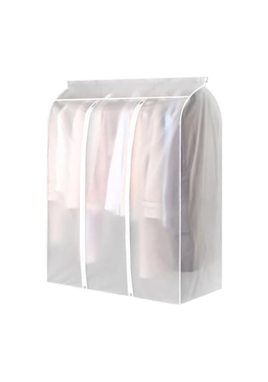 Gajeena Büyük Boy Askılı Giysi Koruma Kılıfı - Şeffaf, Fermuarlı, Toz Ve Nem Geçirmez Şeffaf