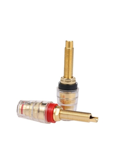 Trendooze 24k Altın Kaplama Uzatmalı Kablo, 4mm Muz Fiş, Yüksek Ses, 2 Adet Set