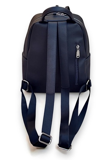 Çantachım Kadın Deri Sırt Çantası Çok Gözlü Siyah