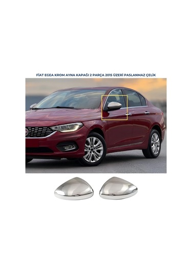 Ebal Otomotiv Fiat Egea Cross Krom Ayna Kapağı 2 parça 2015 ve üzeri P.Çelik