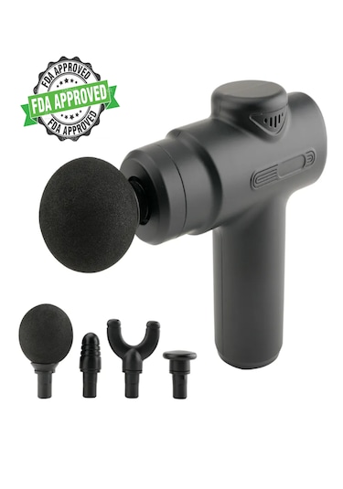 Hams104 Kablosuz Masaj Tabancası 6 Modlu Lcd Masaj Tabancası A Siyah