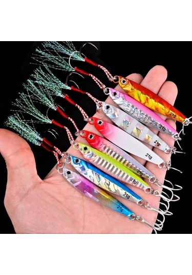 Tongxida Yavaş Batan Metal Dökum Jig Kaykik Seti 7g-40g Aorace Balıkçılık Yemi, 5 Adet/kutu, 20 Renk