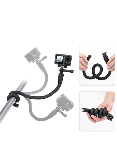 Ayex 52cm Esnek Montaj Kolu Gopro Insta360 Djı İle Uyumlu