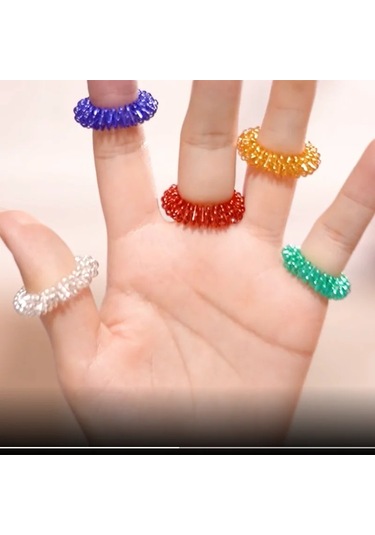 Gençler Yetişkinler İçin 10 Adet Parmak Yüzük Seti Stres