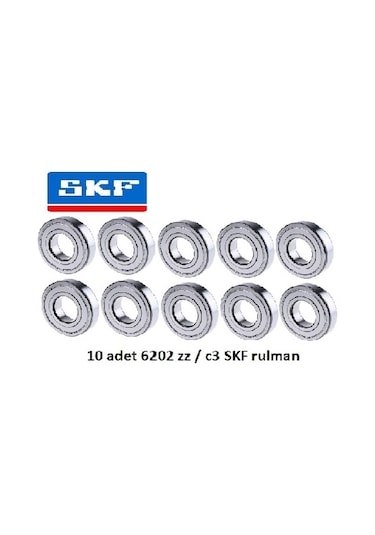 10 Adet Skf 6202 2z / C3 Rulman Made İn İtaly