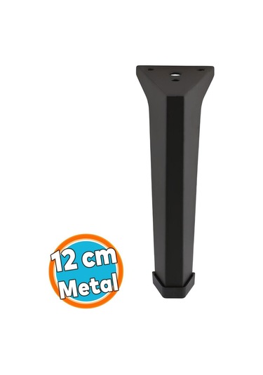 Mobilya Ayakları Ünite Baza Koltuk Ayağı Ayağı Sehpa Masa Puf Tabure Metal Ayakları Siyah 20 Cm Siya Diğer