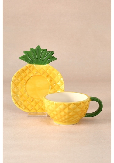 Karaca Pineapple Çay Fincanı 185 Ml Sarı