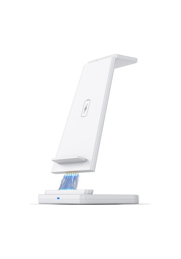 Qingmipy "3'lü Hızlı Kablosuz Şarj Standı - İphone, Samsung, İwatch Ve Airpods İçin Qi Uyumlu"