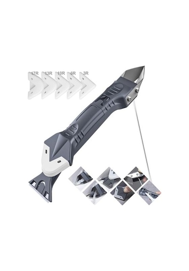 Derz Kazıyıcı Fayans Derz Dolgu Kazıma Aparatı Ve Uygulayıcı 5 Parça Silikon Çekme Uygulama