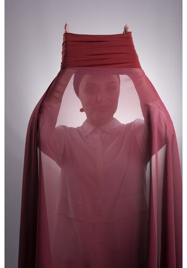 Mürdüm Pratik Hazır Geçmeli Şal Şifon Boru Boneli 3001 07