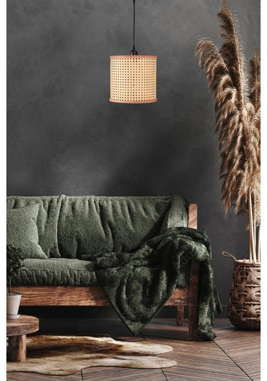 İstanbul Serisi Riva Hazeran Ahşap Avize Sarkıt 22cm Ahşap