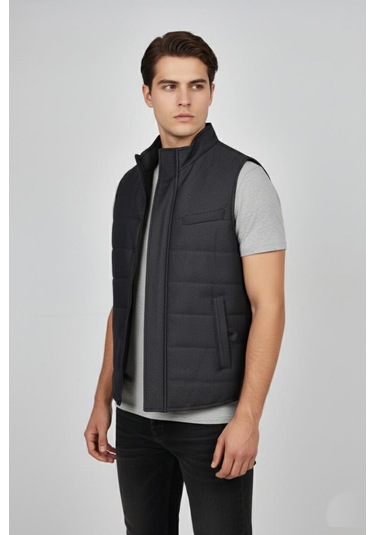 Erkek Spor Hakim Yaka Yelek Regular Kalıp 959-309 Bgl-st04875 Antrasit