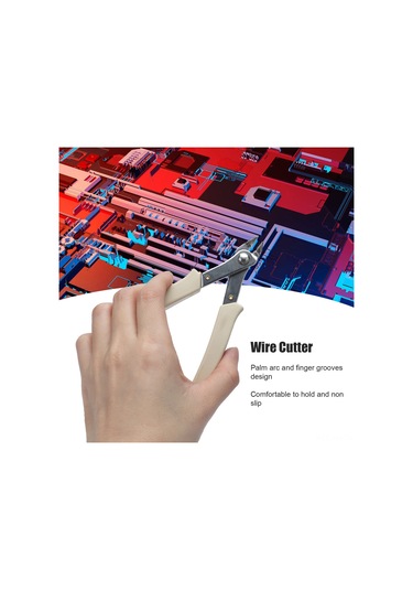 Ximistore9 Stainless Steel 90 Derece Eğimli Elektronik Pense, Yaylı Tasarım, Plastik Ve Sentez Reçine Kesici Aracı Sp-22