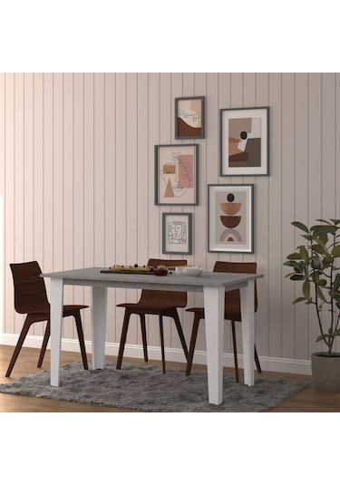 Yemek Masası Ym-01 Retro Gri Açık Gri