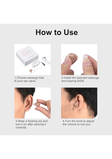 Z-12x Dijital İşitme Amplifikatörü Usb Şarj Edilebilir Ses Amplifikatörü İşitme Cihazları 32