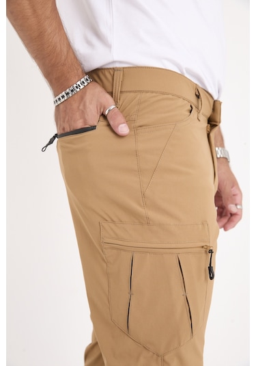 Camp532 Outdoor Tactical Su İticili Likralı Yazlık Erkek Taktik Pantolon Hardal