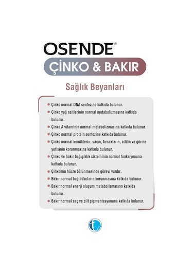 Osende Çinko & Bakır 60 Kapsül