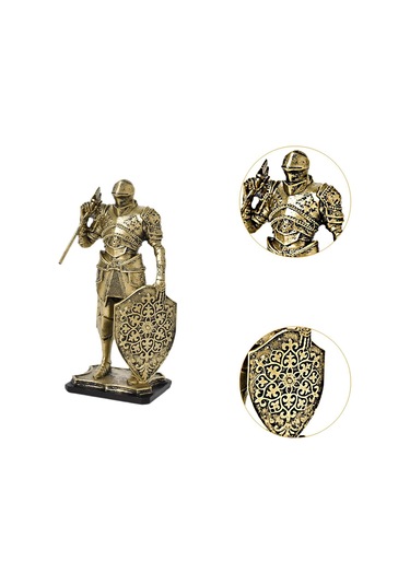 Suntek Şövalye Heykeli Hediye Koleksiyon Heykelciği Altın