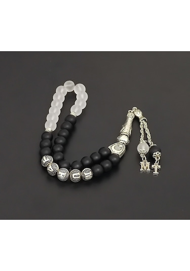 Tesbihsakarya Isimli - Isme Özel - Mat Oniks - Dumanlı Kuvars Doğaltaş Tesbih