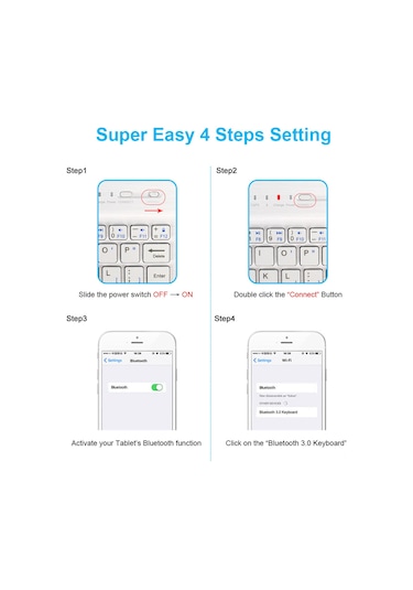 Lemestar Almanca Desteği 3 Sisteme Geçişli Bluetooth Klavye Mouse Seti - Telefon, Tablet Ve İpad Uyumlu İçin Kablosuz Taşınabilir Diğer