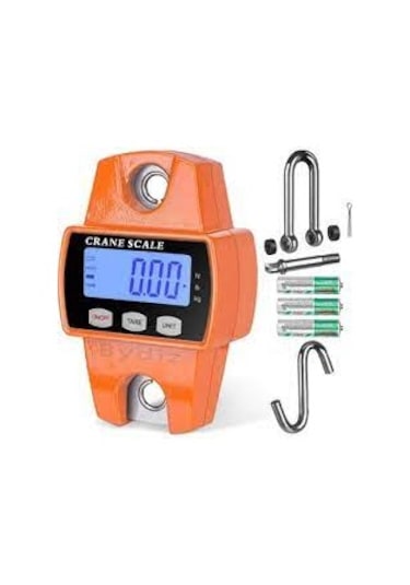 300 KG Komple Çelik Askı Kancalı Terazi-Vinç Kantarı