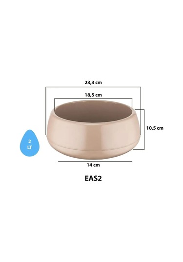 Dekoratif Aranjman Saksı Kaktüs Sukulent Çiçek Saksısı 2 Lt - Kirli Beyaz