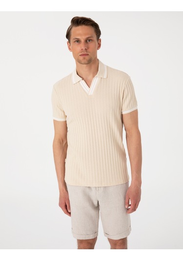 Pierre Cardin Erkek Bej Tişört 50310162-vr011 Bej