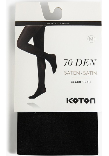 Koton Saten Külotlu Çorap 70 Den Siyah 4wak80037aa 4WAK80037AA999 Siyah
