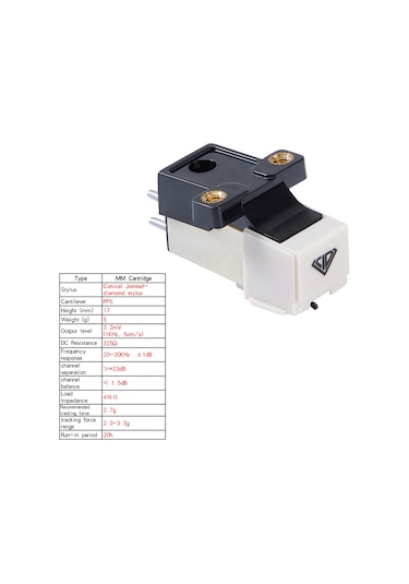 Manyetik Kartuş Stylus Yüksek Hassasiyetli Yedek Evrensel Plak Çalar Magnet Turntable Kartuşu Konik Elmas Stylus İle Plak Çalar İçin