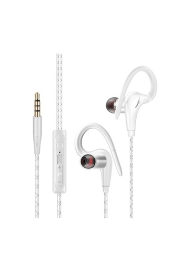 Fonge S760 Kablolu Kulak İçi Su Geçirmez Kulaklıklar Kulak Kancalı Kulaklıklar Stereo Süper Bas Kulaklıklar Mikrofonlu Spor Kulaklığı