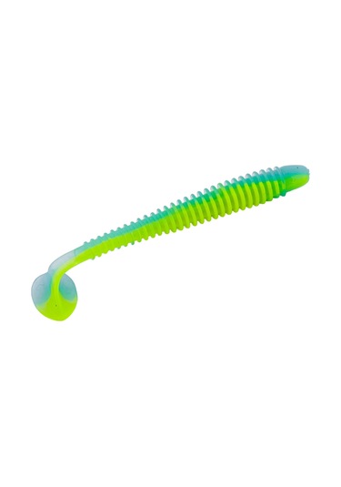 Silikon Kurt Yem - 4,2g 105mm - Turna/levrek Silikonu - 1 Adet - Mavi/yeşil - Karides Kokulu