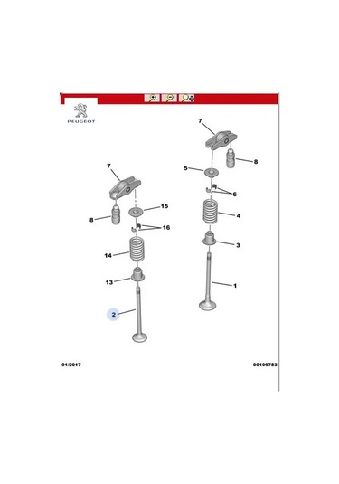 Egzoz Supap 208-2008-308-301-508-5008-expert Iv-partner-rifter-traveller-c3-c4-berlingo Dv5