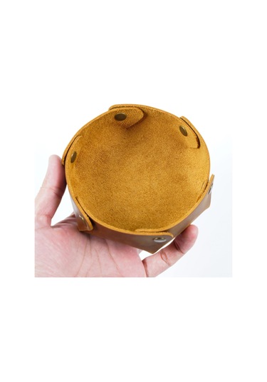 Dianziye Ahşap Üstü Deri Depolama Kutusu - Anahtar, Makyaj, Mücevher Ve Ev Eşyaları İçin Çok Amaçlı Organizer Fantezi Yeşili