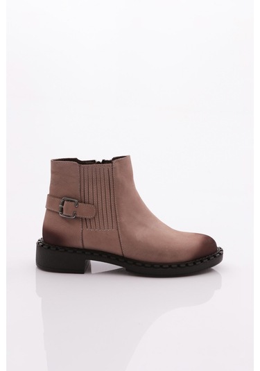 Dgn 042 Kadin Yani Tokali Klasik Bot 042-2495-R1908 Vizon Nubuk